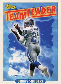 Barry Sanders Detroit Lions 1993 Topps NFL Team Leader #174